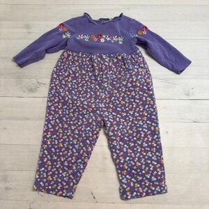 Vintage Gymboree purple floral one piece romper 18/24 months